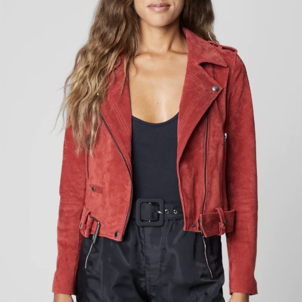Blank NYC Suede Moto Jacket Stolen Kiss